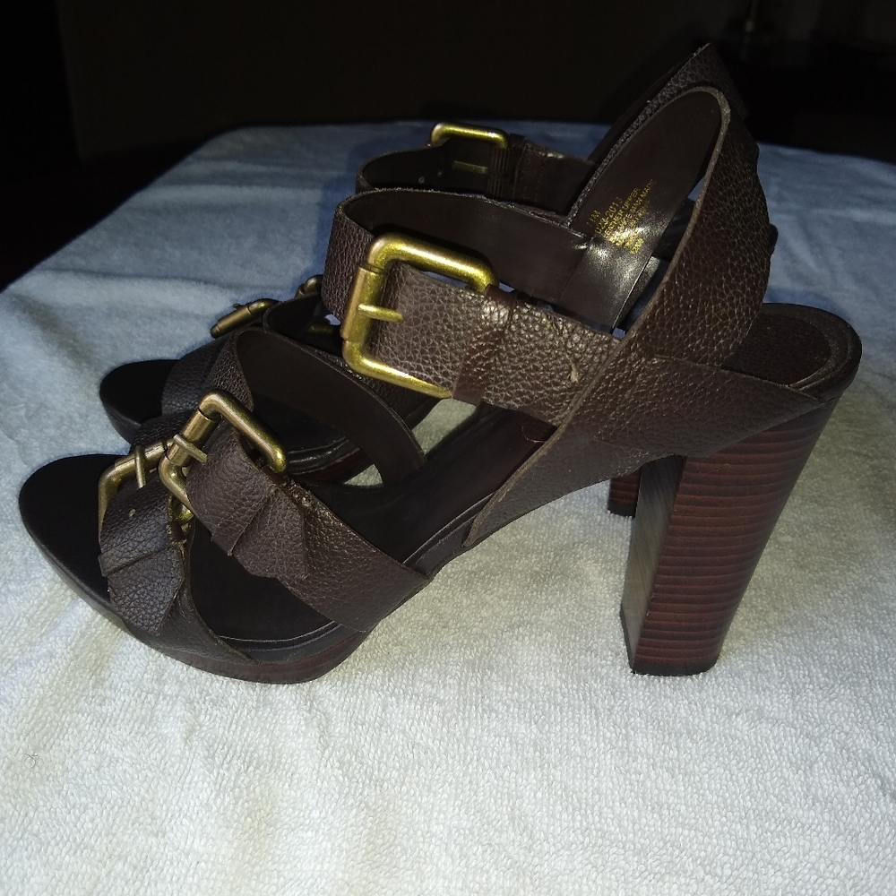 A.n.a. MORGAN brown heels (sandals) sz 11